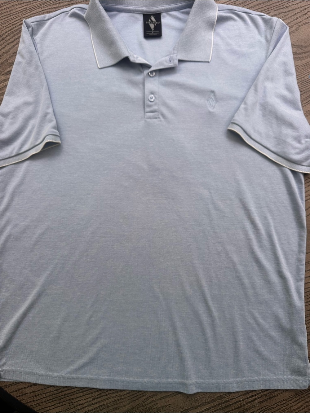 Sketchers Light Blue Men's Polo Shirt Size L